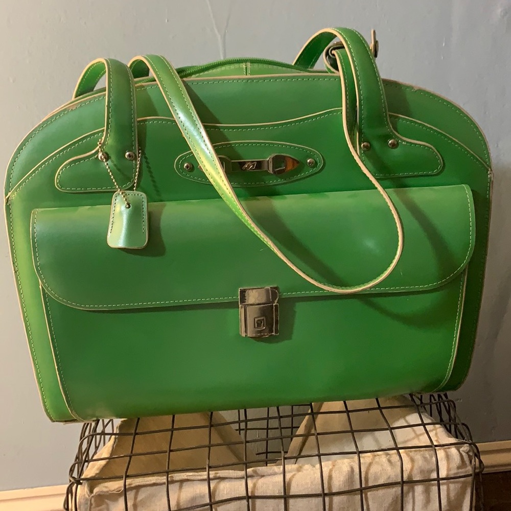 green mcklein laptop bag